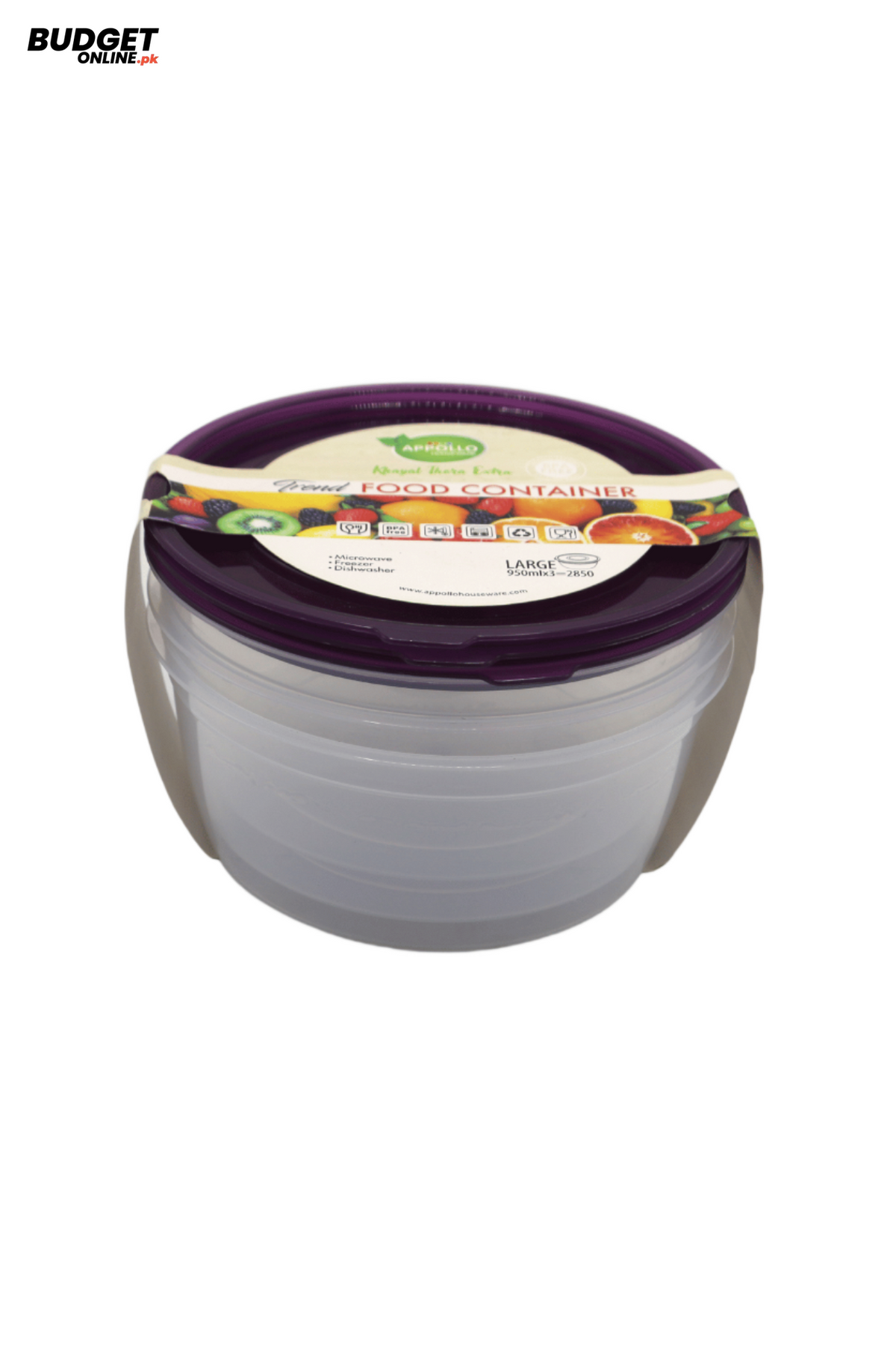 Apollo Trend Round Food Storage Containers, 3-Piece