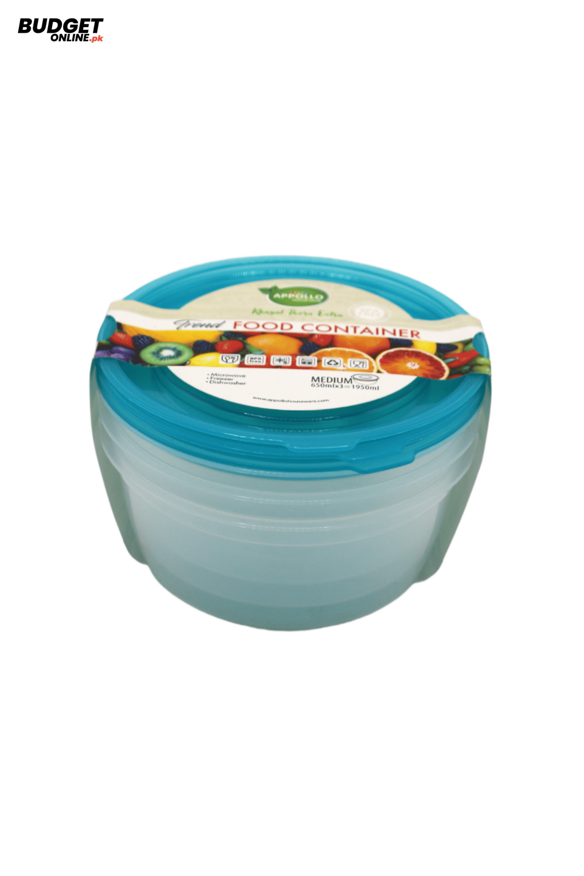 Appollo Trend 3-Piece Round Food Container Set