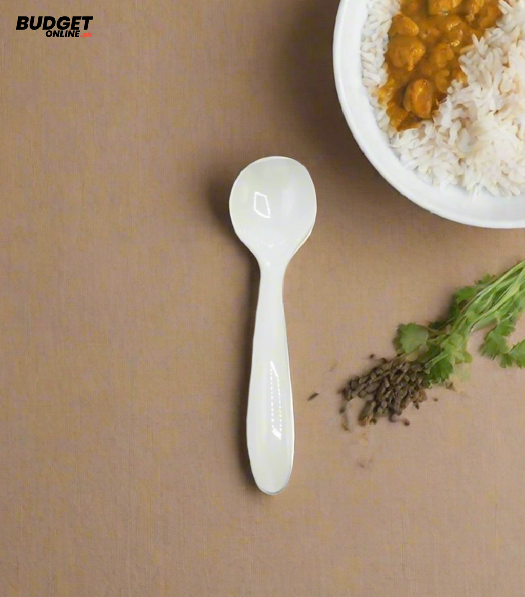 White Curry Serving Spoon