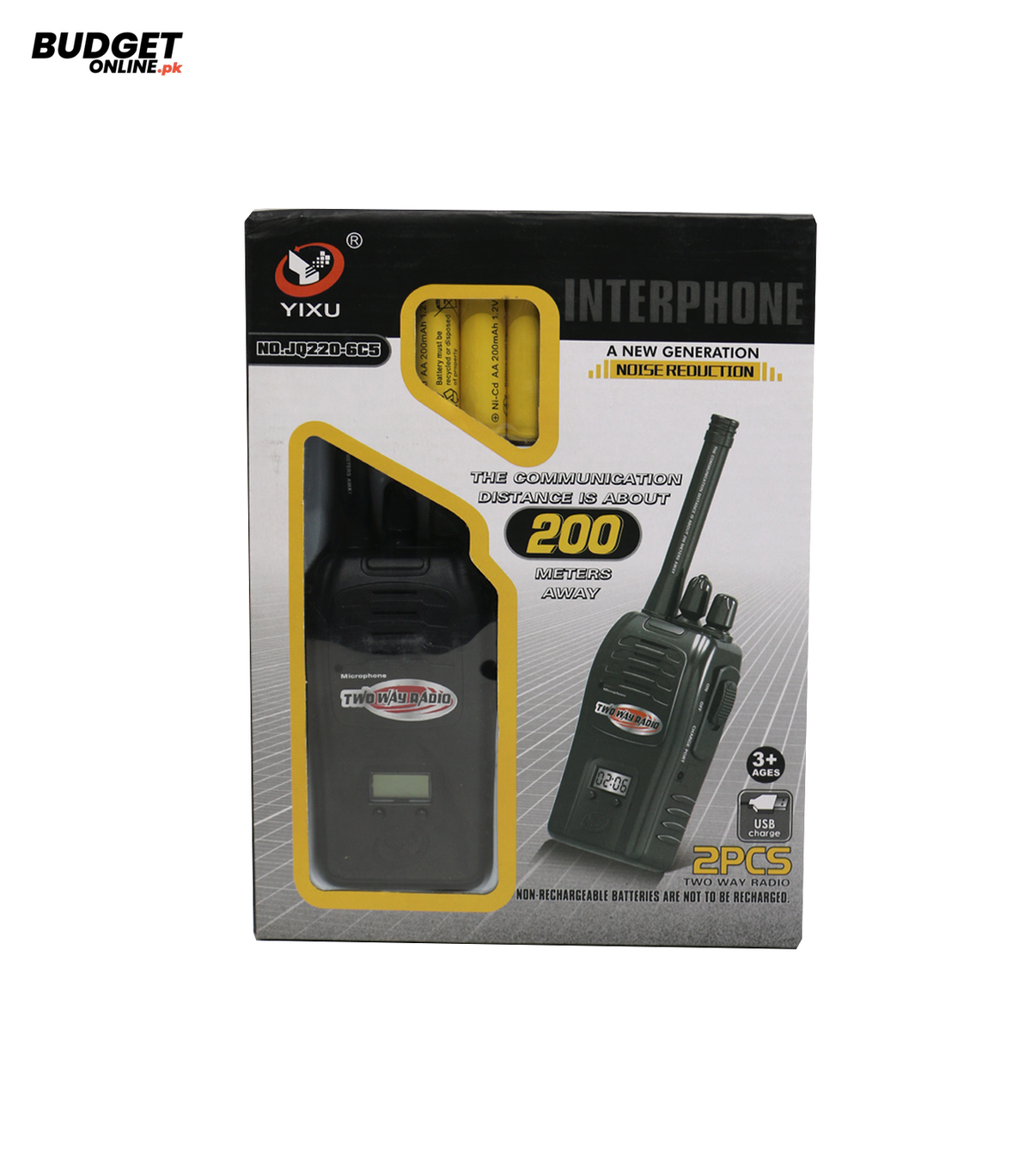 Rechargeable Walkie Talkie Set – 200m Range