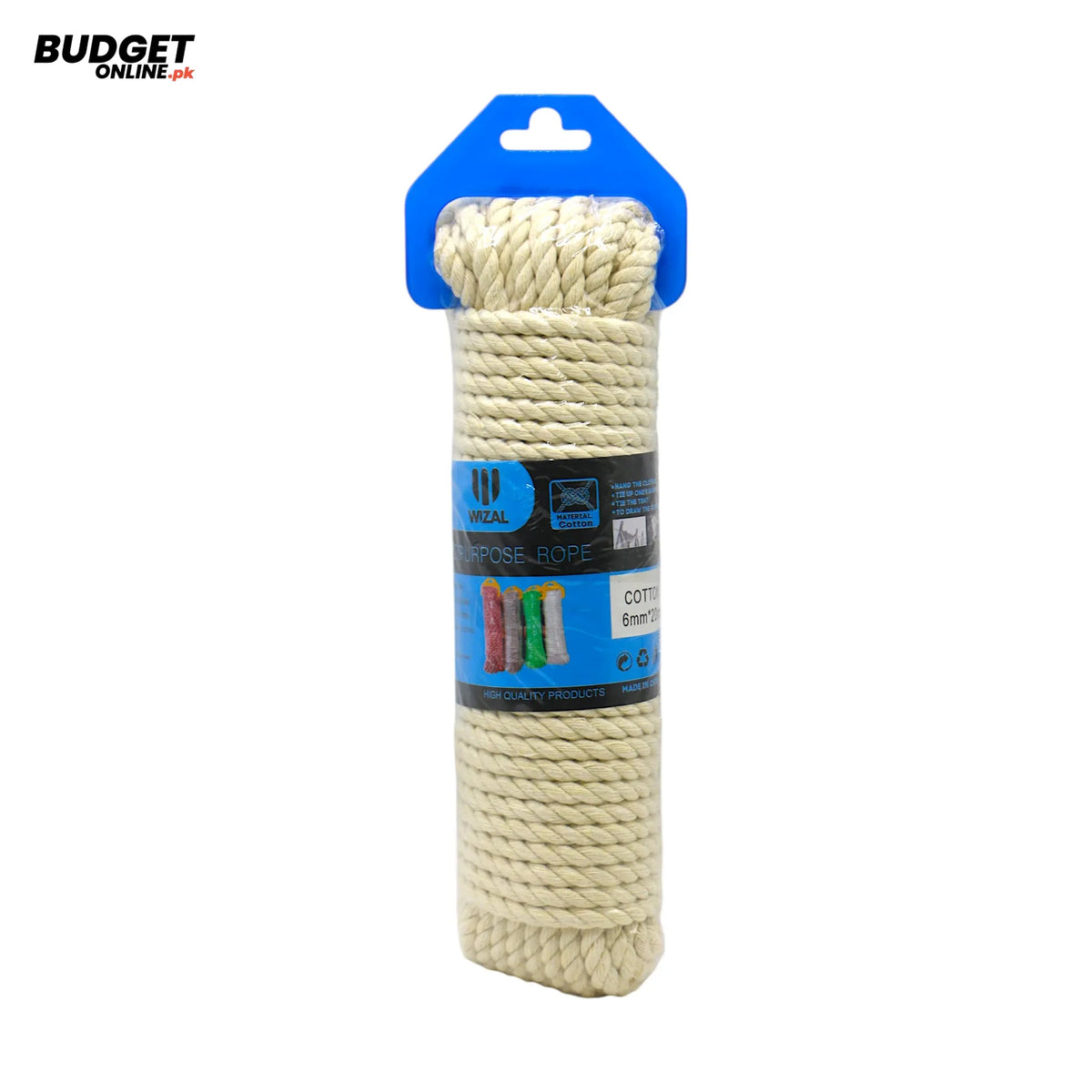 Wizal Cloth Rope 6mm x 20m