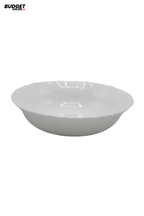 White Marble-Style Serving Bowl 6.5 Inch
