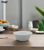 White Scalloped Serving Bowl 8-Inch