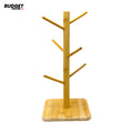 Six-Cup Bamboo Wooden Cup Stand