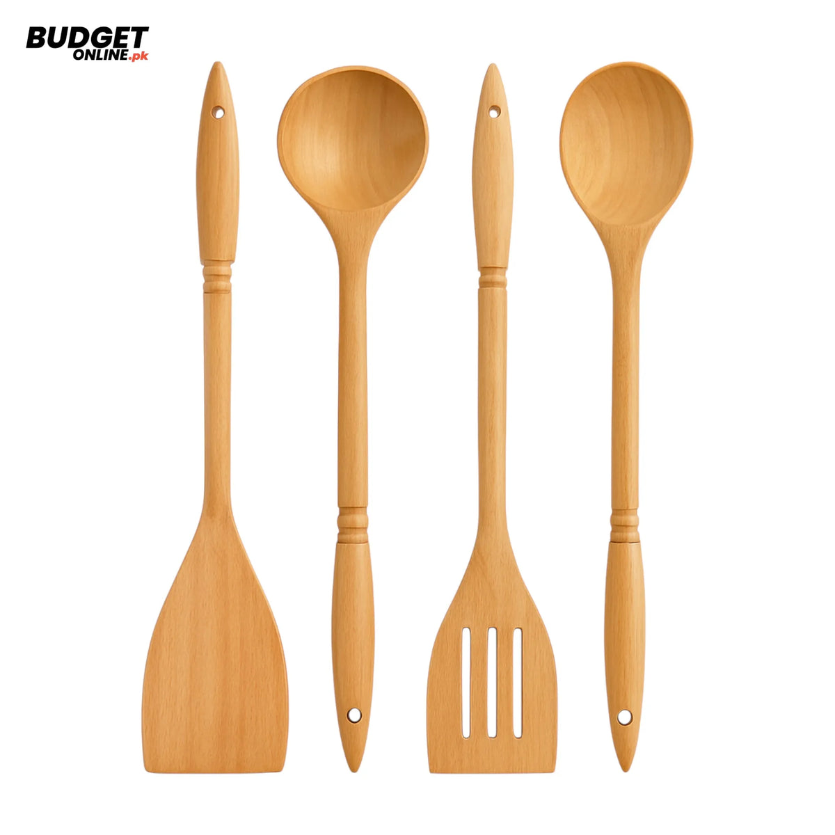 4-Piece Wooden Kitchen Utensil Set