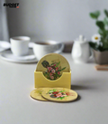 Bamboo Tea Coaster Set With Holder