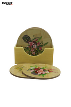 Bamboo Tea Coaster Set With Holder