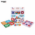 Wooden 2-In-1 Ludo And Tic Tac Toe Game