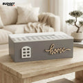 Grey Wooden Tissue Box Cover